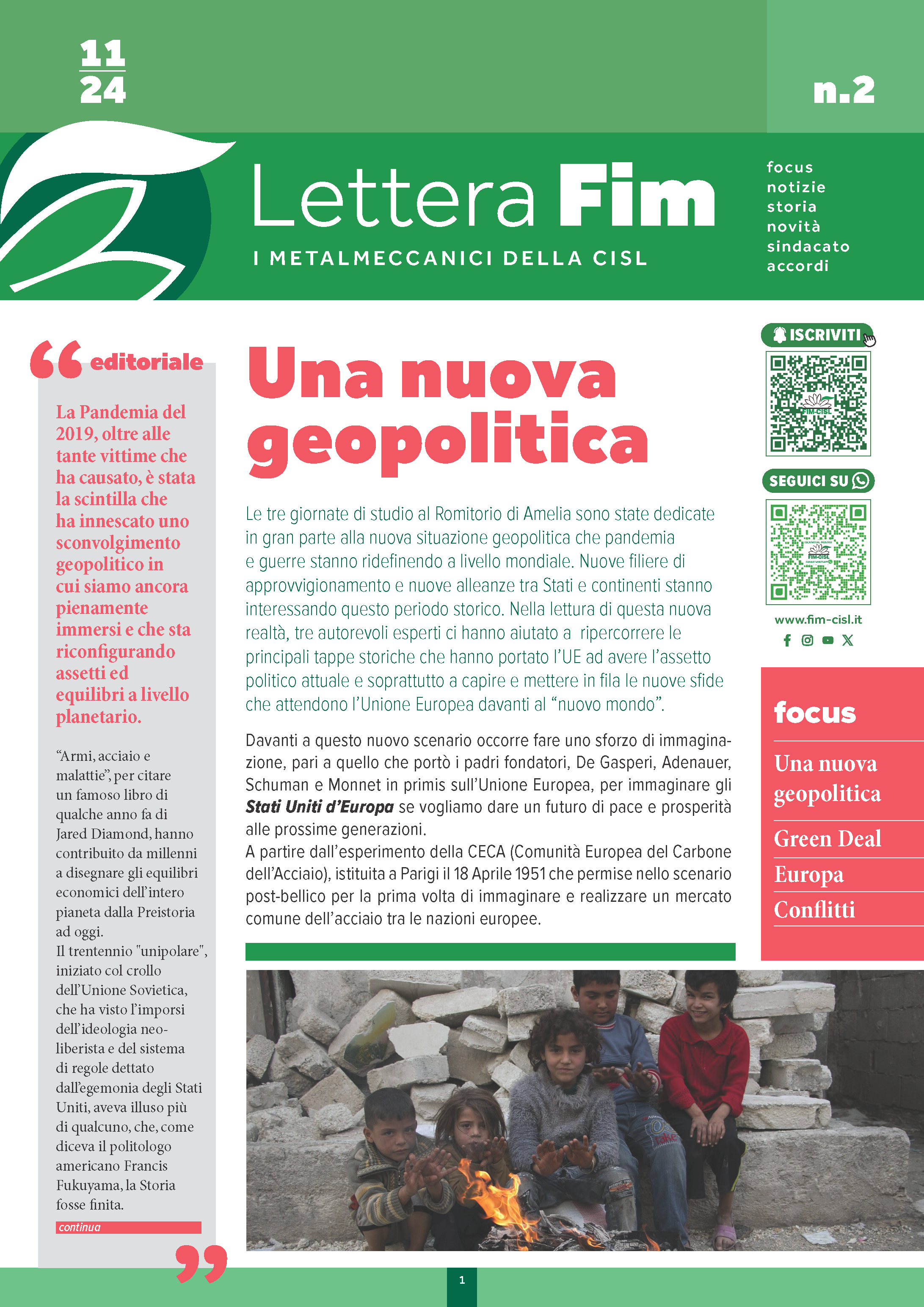 Lettera FIM n°2: “Una nuova geopolitica”